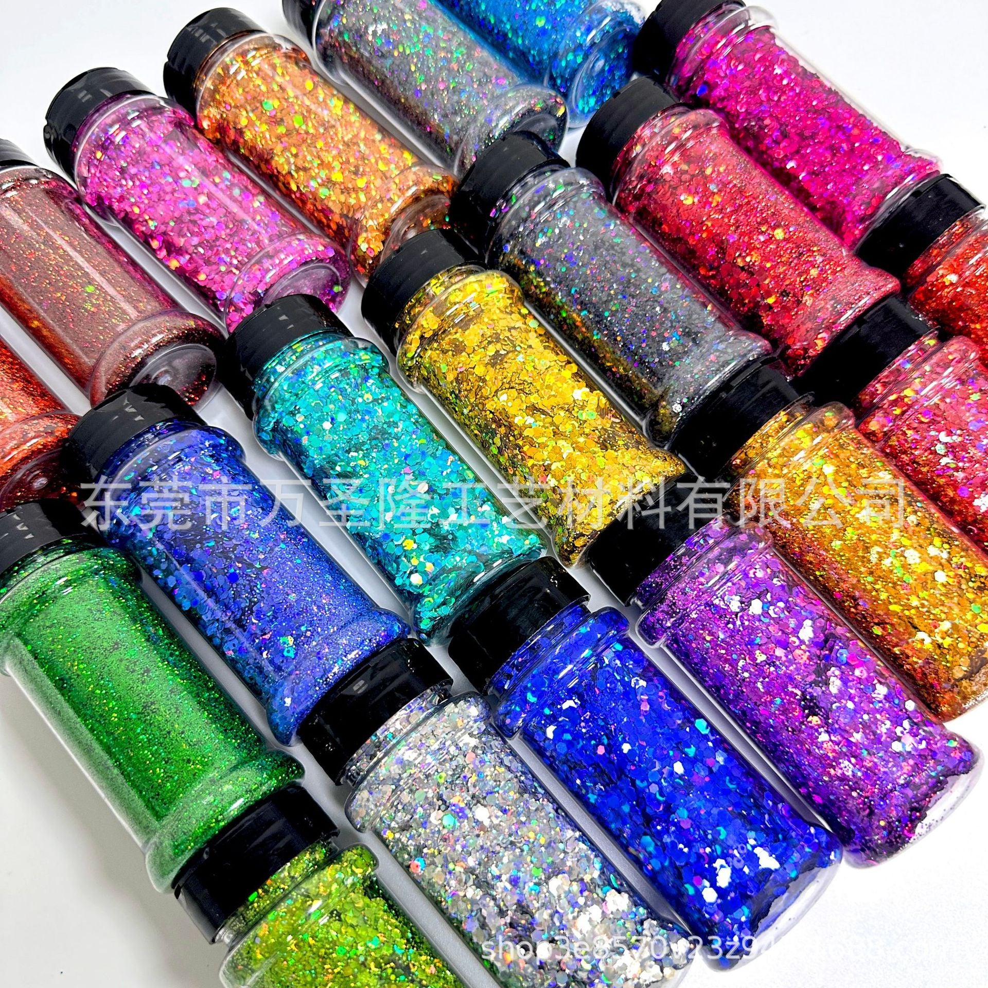 Wholesale Holographic Bottle Glitter Nail Art Colorful Sequins